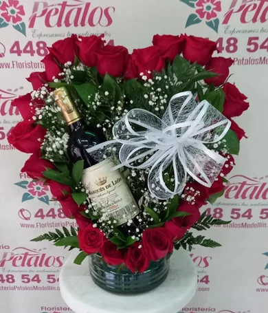 046-Corazon de rosas y vino