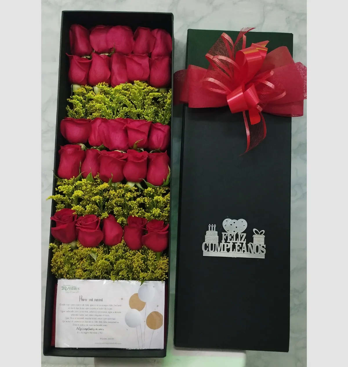 015-Caja de rosas rojas