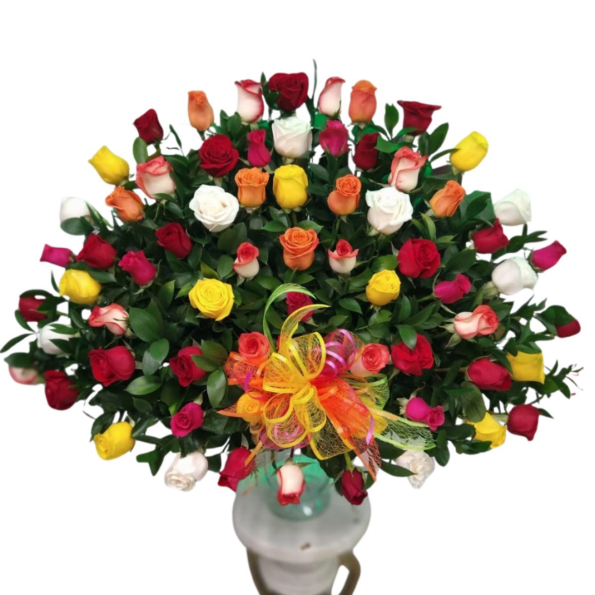 Clásico redondo de rosas en variedad de colores